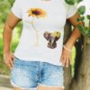 Playera Dama Basica Elefantito Flower